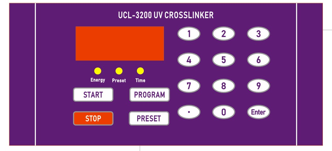 紫外交聯儀UCL-3200控制面板